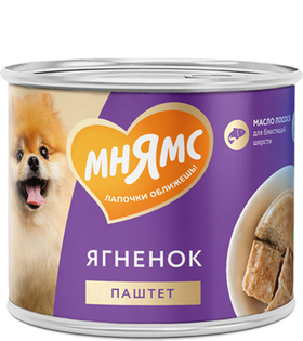 Мнямс для собак всех пород "Красивая шерсть" Паштет из ягненка 200гр.