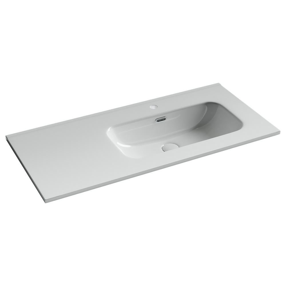 Раковина накладная мебельная CERAMICANOVA Element чаша справа с отверстием под смеситель 1010x465x180 мм цвет белый CN7003R