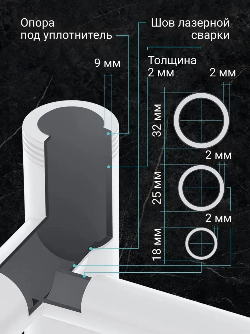 Полотенцесушитель водяной хром 500х700 с боковым подключением