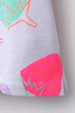 ZARA ФУТБОЛКА ИЗ ТКАНИ С ПРИНТОМ, БЕЛЫЙ