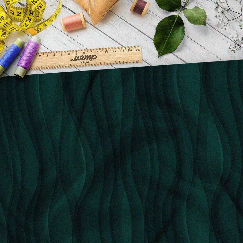 Ткань таффета зелёные слои в темноте