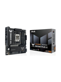 ASUS TUF GAMING B850M-PLUS II (Socket AM5, mATX, 4xDDR5(256GB), DP/HDMI, 1xPCIe 5.0x16/1xPCIe 4.0x16/1xPCIe 4.0, 1xLAN (2.5GbE), 4xSATA 6Gb/s, 3xM.2, 1xType-C, 7xUSB 3.2, 4xUSB 2.0)