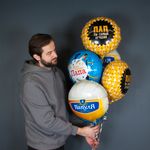 Шар (18''/46 см) Круг, Всем папам - Папа (инструменты), 1 шт. в уп.