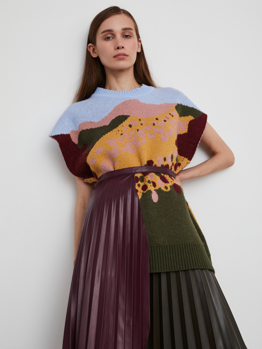 Баска Pleatst Bordo