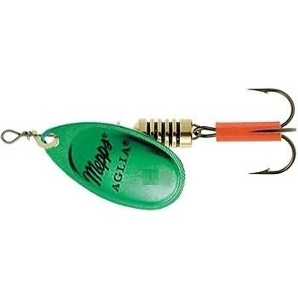 Блесна для рыбалки вращающаяся Mepps AGLIA PLATINUM, 5, Green/Gold, 1 штука