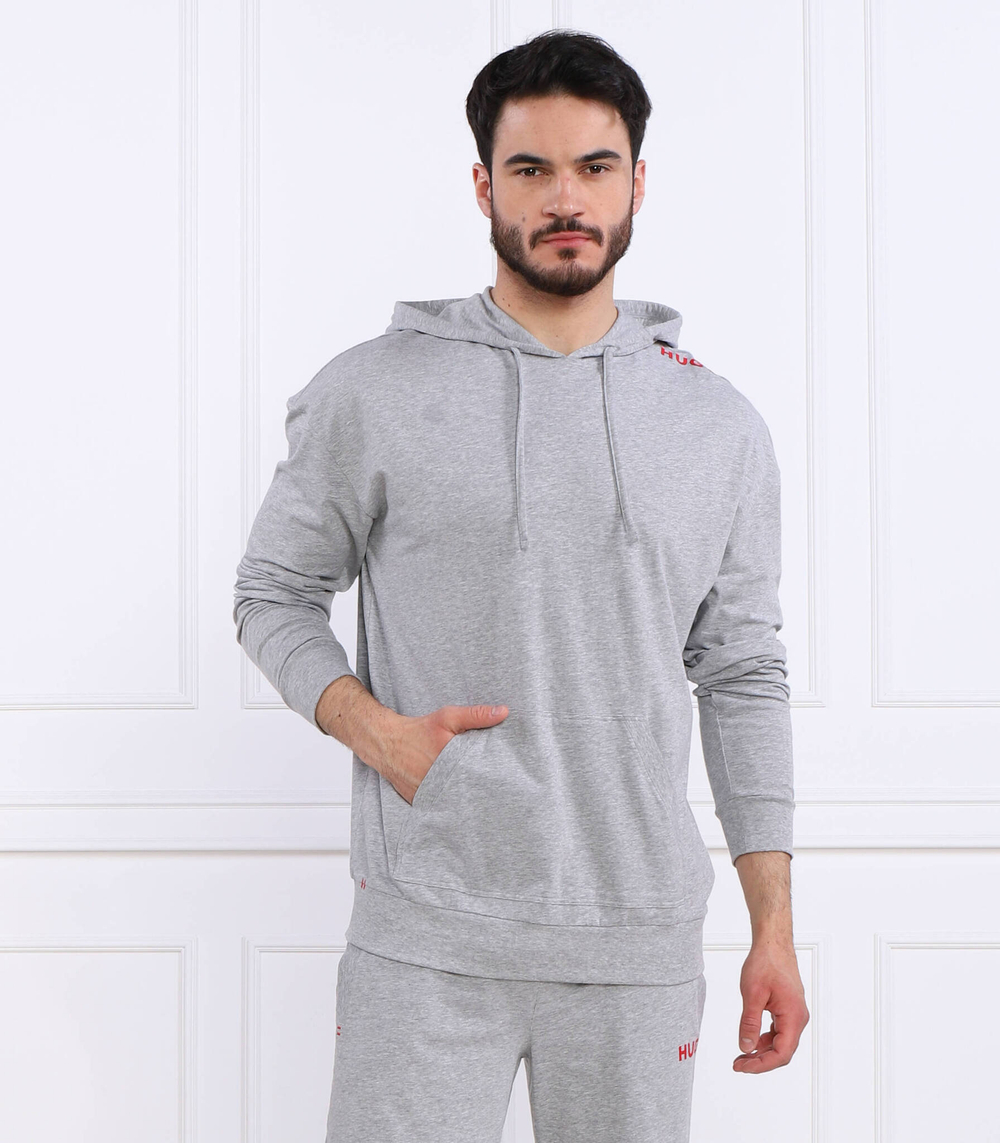 Худи Labelled Sweat Hood Hugo Bodywear - серый(50487781)