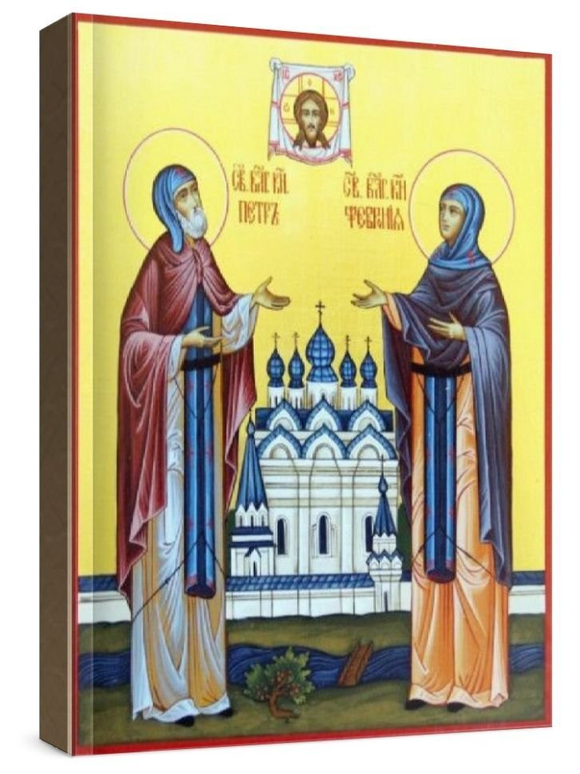 Петр и Феврония (рукописная икона)