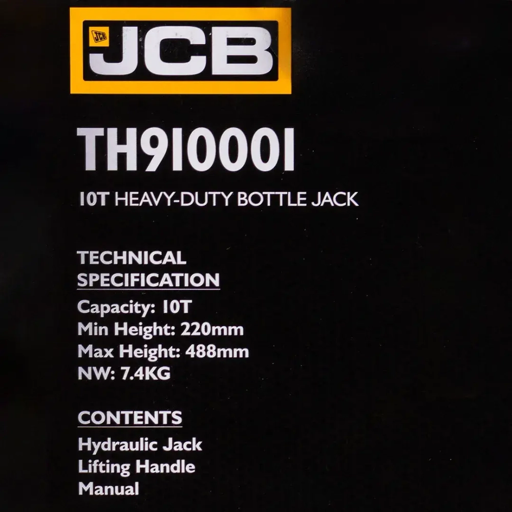 Домкрат бутылочный 10т JCB JCB-TH910001