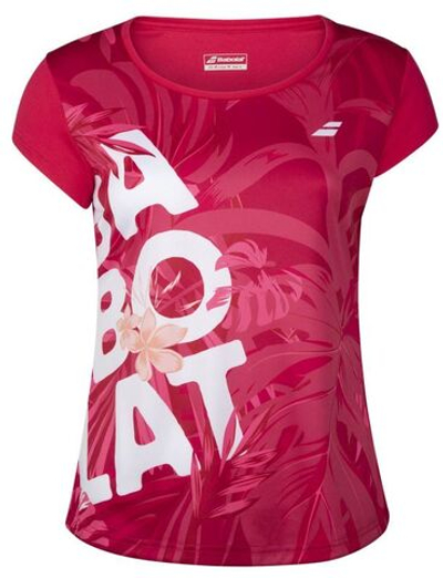 Женская теннисная футболка Babolat Exercise Graphic Tee W - red rose