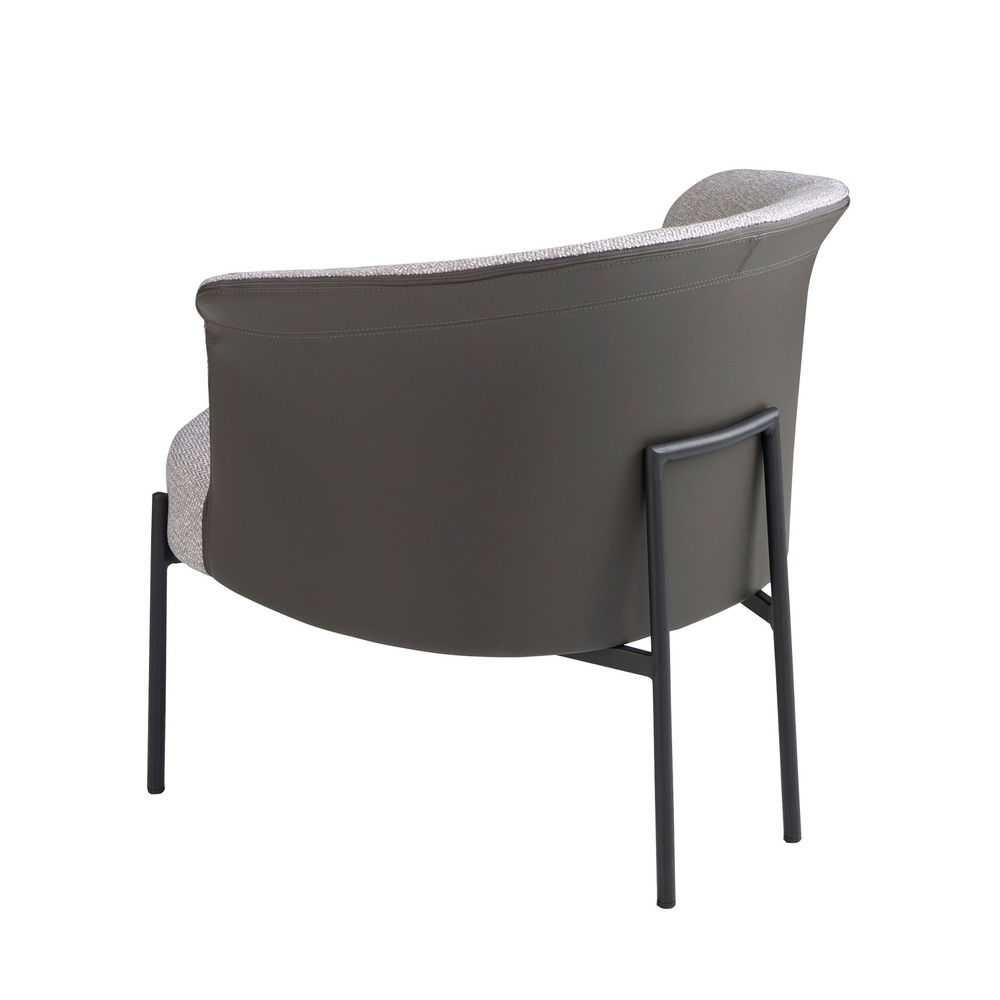 Кресло Angel Cerda 5109/A213 серое из ткани и экокожи