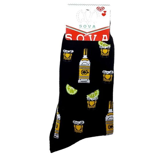 Носки "Текила с лаймом", р-р 38-44  (черный)