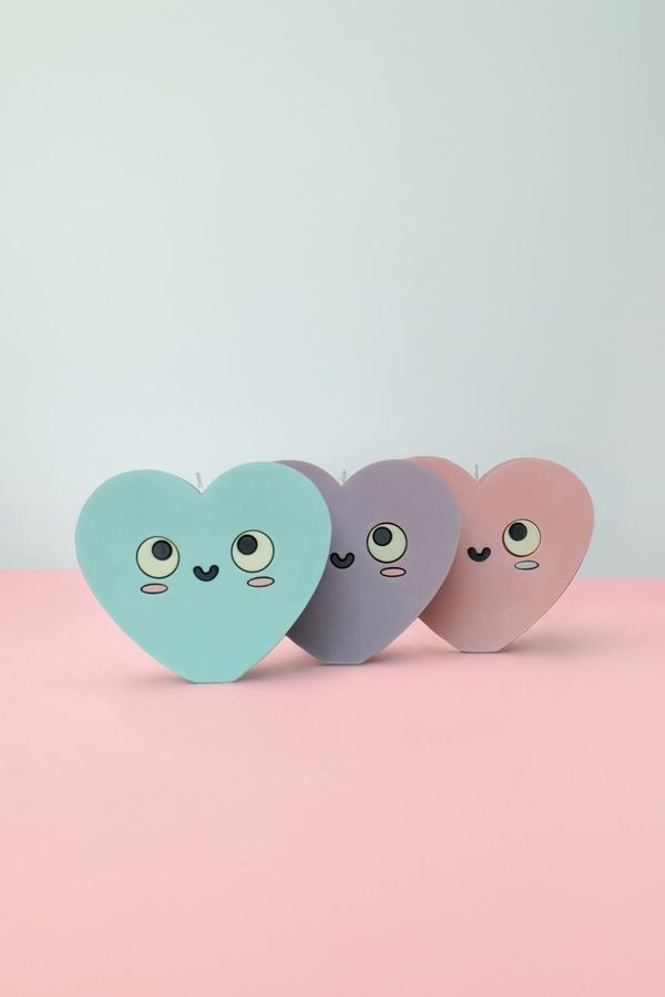 Свеча Сердце голубая (Морская соль) - фото 2