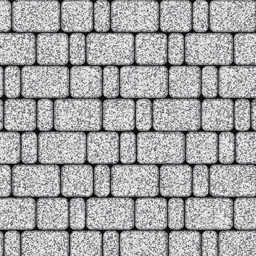 Тротуарная плитка КЛАССИКО - Стоунмикс Белый с черным, комплект из 3 видов плит