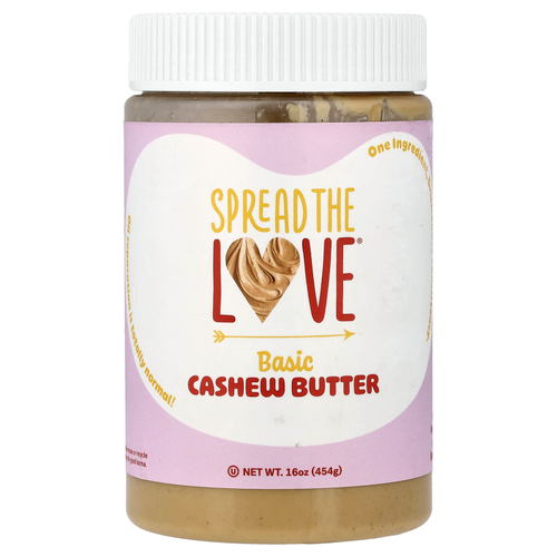 Spread The Love, Масло кешью, основное, 454 г (16 унций)