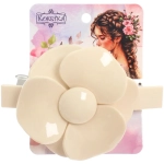 Заколка - автомат для волос «AKS-EMPIRE», цвет айвори, 8,5*6,5см