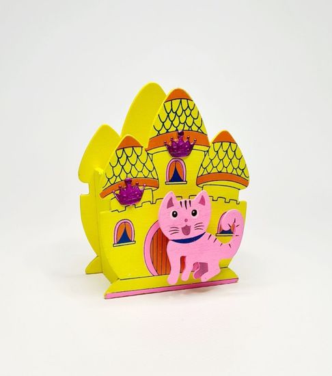 Подставка для ручек из дерева, замок