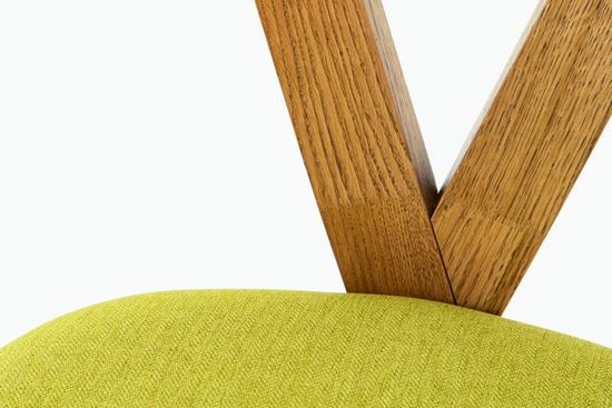 Стул Твист (дуб/светлый дуб с коричневой патиной/ткань 2-100 SWEET green)