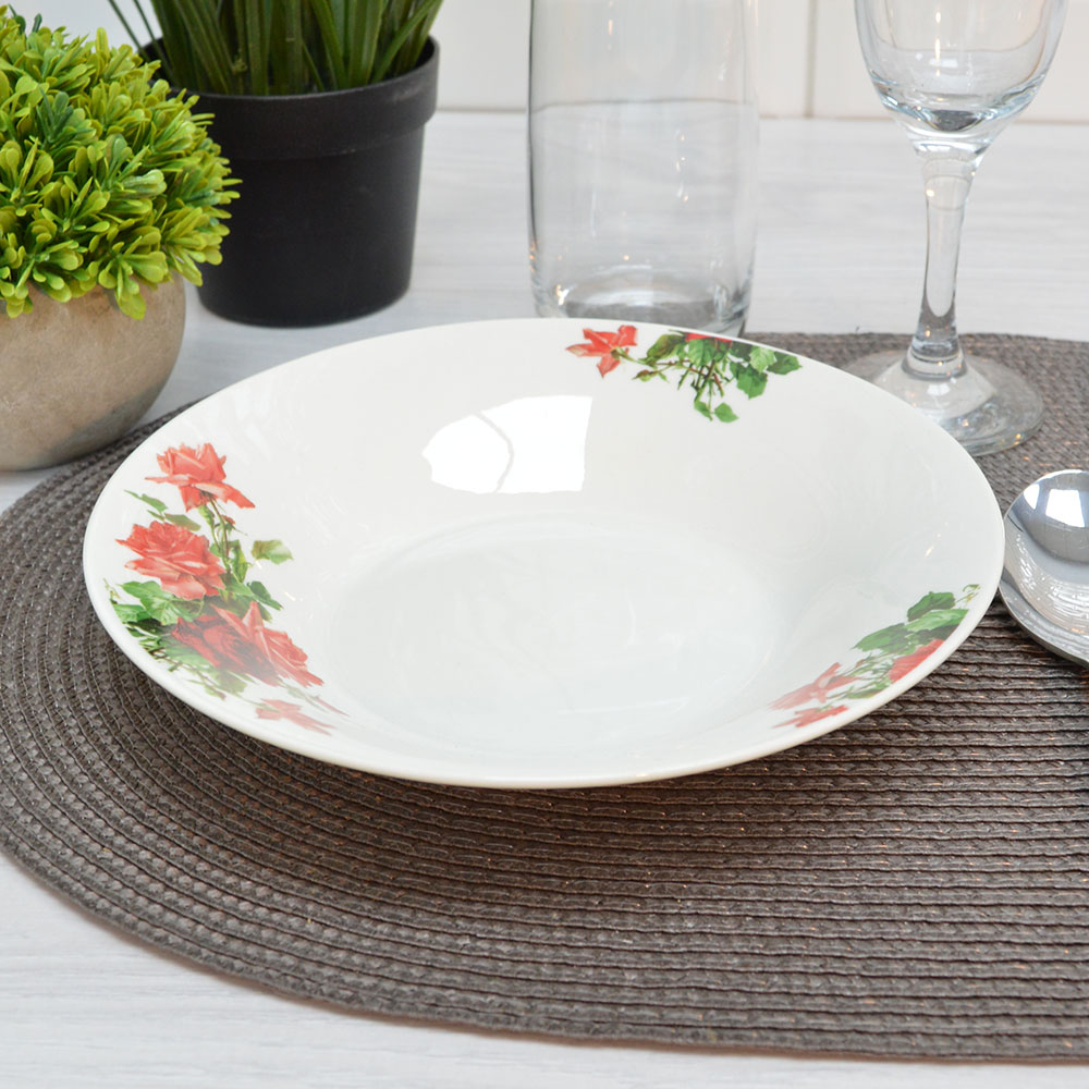 Тарелка суповая 20см Садовница, фарфор, Jewel