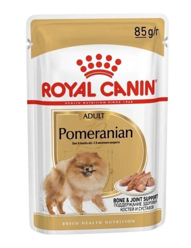 Royal Canin 85г Pomeranian Adult паштет корм д/собак породы Померанский Шпиц