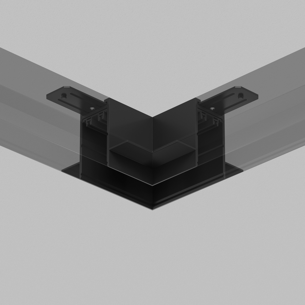 TR2112-BK Угол потолок-потолок встраиваемый под ГКЛ SMART, черный