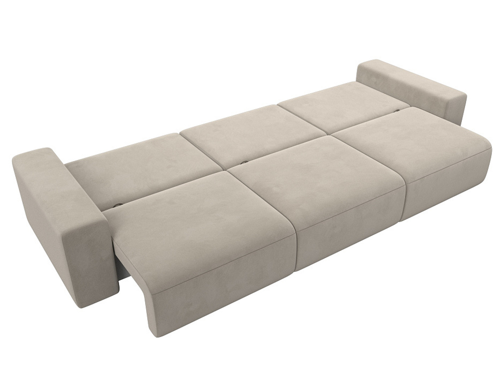 Диван прямой Лига-036 НПБ Классик Лонг МИКРОВЕЛЬВЕТ Бежевый