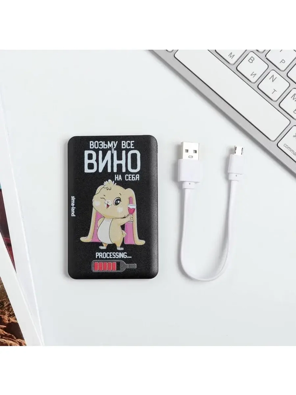 Зарядное устройство «Возьму все вино на себя», 2500 mAh, 6 х