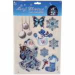 Набор наклеек «Зимние узоры» , лист 21,5х33,5 см,микс