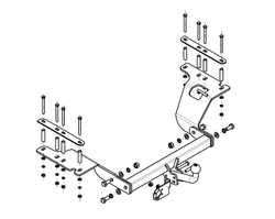 Фаркоп AvtoS HN 02 Honda CR-V 2002-2007(паспорт и сертификат в комплекте)(без электрики)
