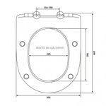 Сиденье д/унитаза  WAVE W-GA-5dml дюропласт slim, микролифт, БЕЛЫЙ глянец (Nordic,Cetus,L3W,L1W) 05