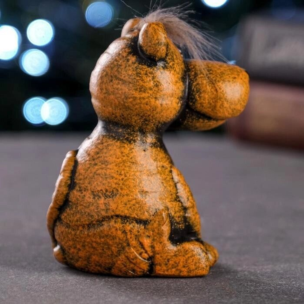 Фигура  "Тигра" рыжая, 7х11х7 см