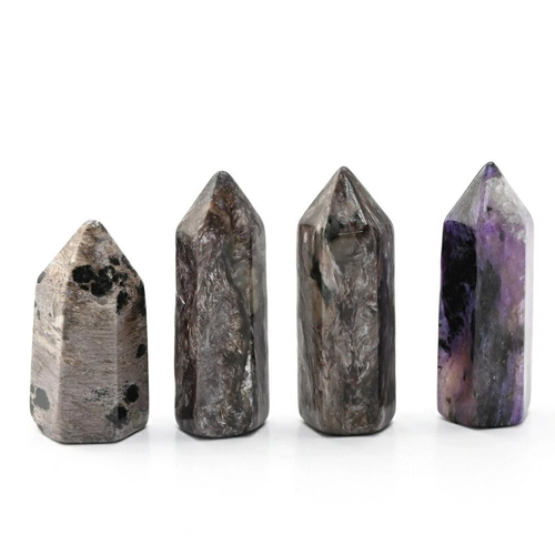 Кристалл из чароита "Карандаш" 15*15*45 мм., 17-19 гр.