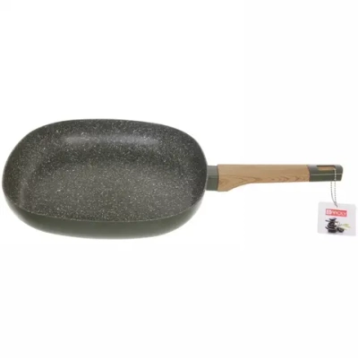 Сковорода квадратная «BAROLY» OLIVA 28*28см индукционная, бакелитовая ручка