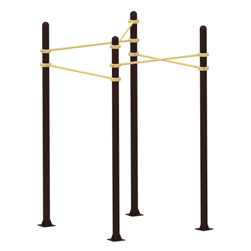 Спортивный комплекс №37, комплекс турников, 1900*1600*2700 мм., D=89 мм.