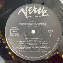 Винтажная виниловая пластинка LP Stan Getz, Dizzy Gillespie, Coleman Hawkins, Paul Gonsalves, Wynton Kelly, J.C. Heard, Wendell Marshall Sittin In (Japan 1981(No Obi)