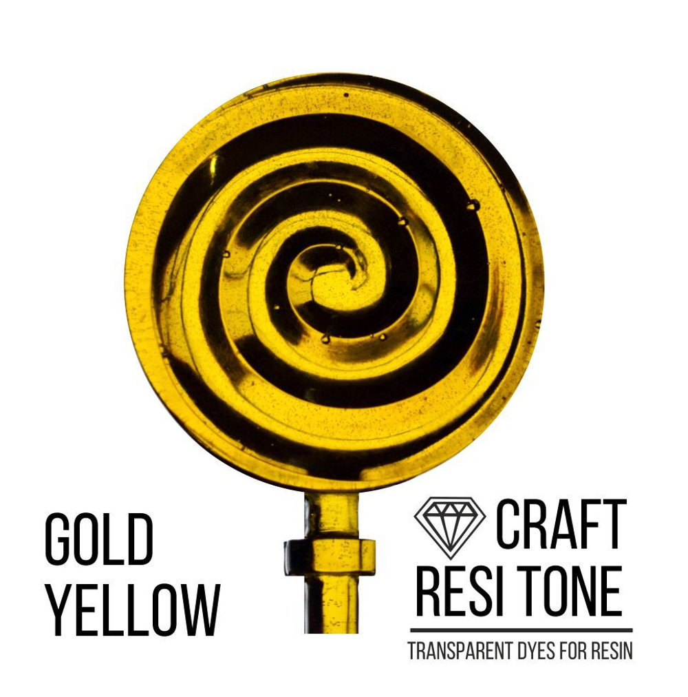 Прозрачный тонер для эпоксидной смолы, Gold Yellow (желтый золотистый) 10мл