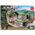 Конструктор блочный Аусини Армия 166дет., коробка 22407