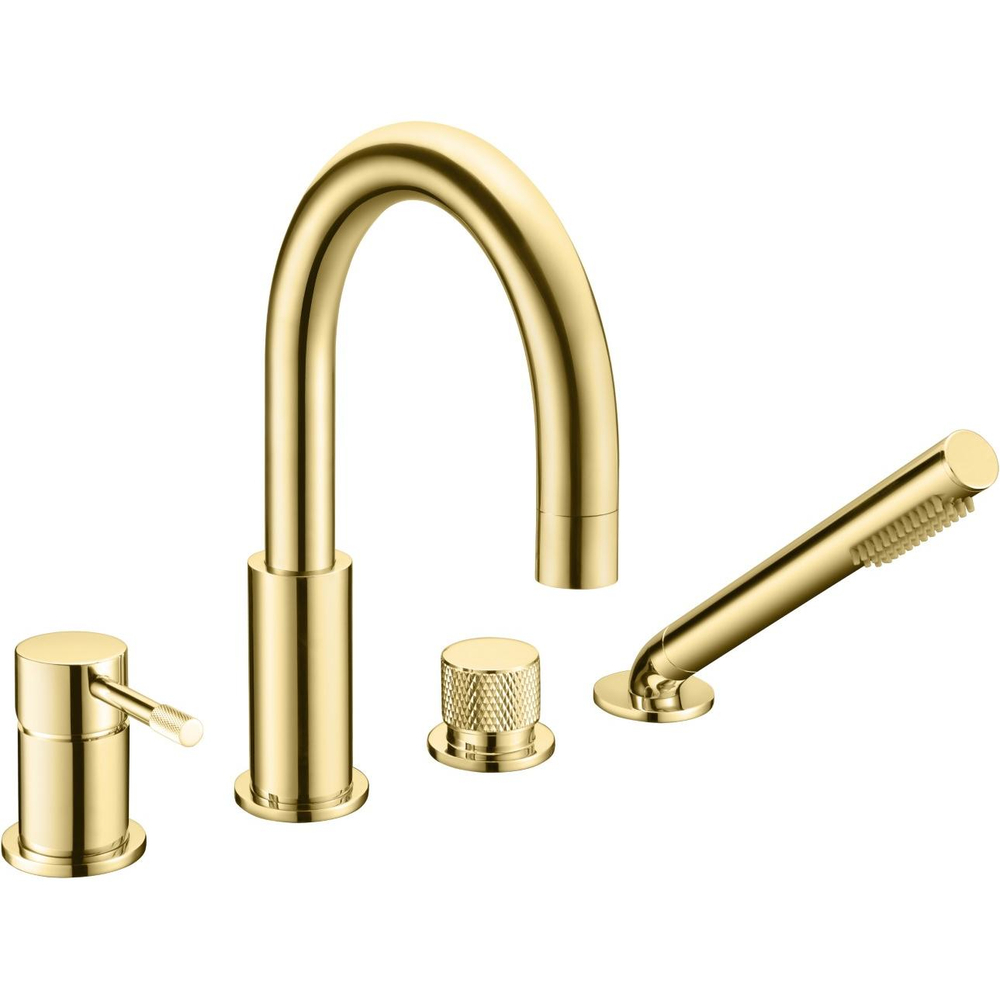 Смеситель на борт ванны Boheme UNO 460-G Gold