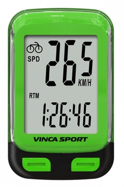 Компьютер беспроводной, 12 функций, зеленый, инд.уп. Vinca Sport V-3600 green