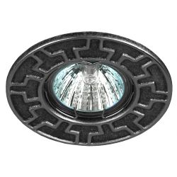 ST5 CH/BK Светильник ЭРА штампованный MR16,12V/220V, 50W черный/хром