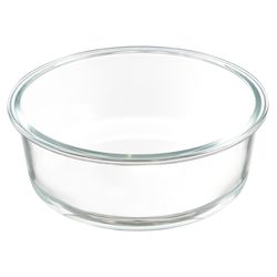 Контейнер для запекания и хранения круглый Click Glass, 1,3 л, светло-серый