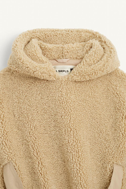 ZARA ТОЛСТОВКА ИЗ ИСКУССТВЕННОГО МЕХА, КРЕМОВЫЙ