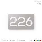 Номер на дверь 226, табличка на дверь для офиса, квартиры, кабинета, аудитории, склада, серый 120х70 мм, Айдентика Технолоджи