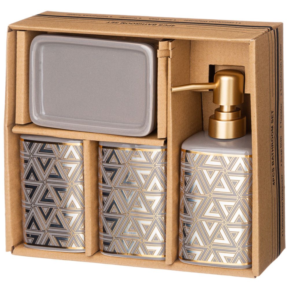 НАБОР ДЛЯ ВАННОЙ КОМНАТЫ 4 ПР. (КОР=12НАБ.) 360 МЛ