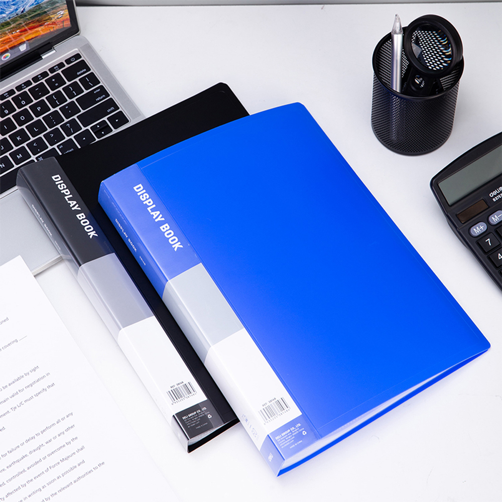 Папка с файлами DELI "Classic" на 60 вкладышей, 0,7 мм, ассорти