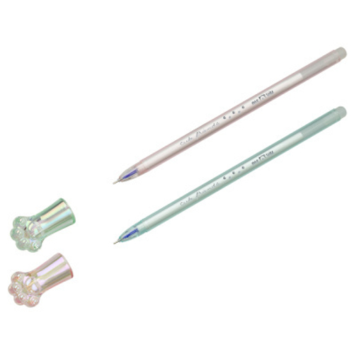 Ручка гелевая стираемая MESHU "Pads" синяя, 0,5мм, корпус ассорти, с топпером MS_55295