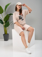 Костюм с шортами КНф-101П/экрю