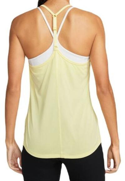 Женский топ теннисный Nike Dri-Fit One Elastika Standard Fit Tank - lemon chiffon/black