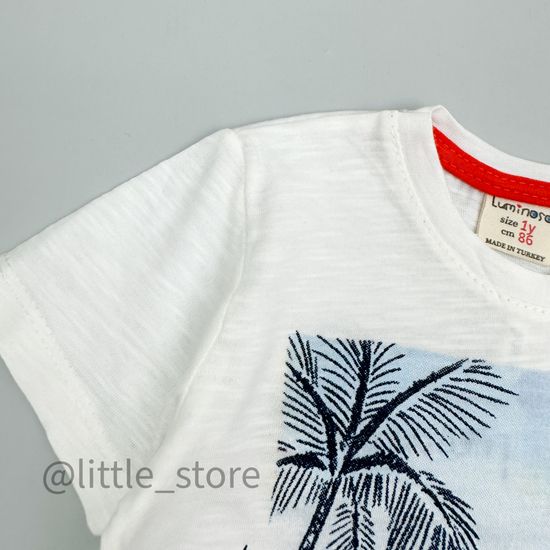 Комплект хлопковый "Hello" белый/темно-оранжевый