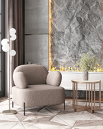 Журнальный столик Алиада 55х55 см светлая керамика сталь шампань