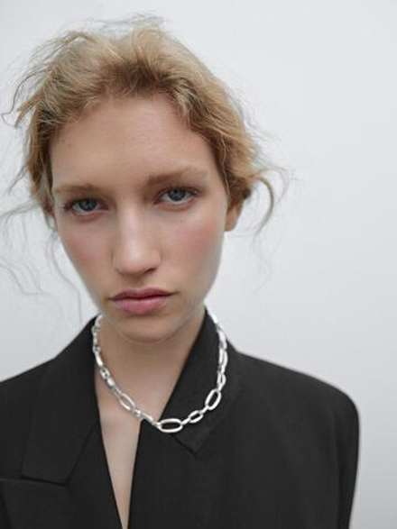 Massimo Dutti Серебристая цепочка, серебряный